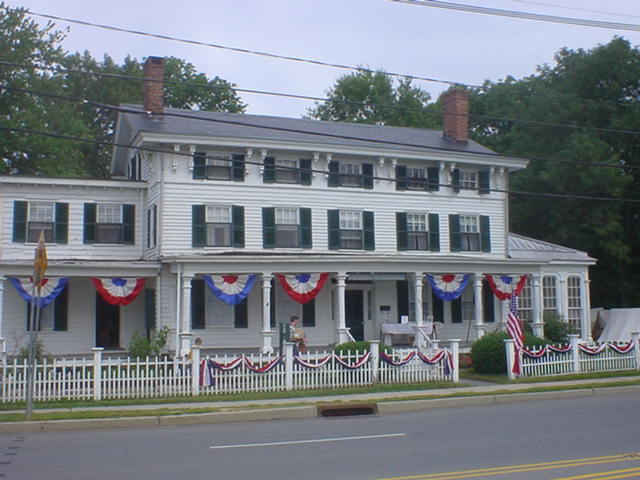 The Buckelew Mansion Decked Out in Red, White, and Blue