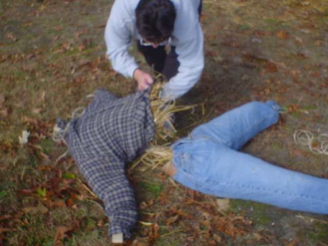 Stuffing that scarecrow!