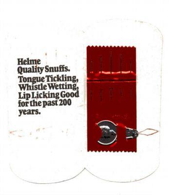 Helme Snuff advertising needle packet