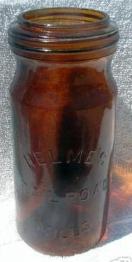 Railroads Mills Amber Snuff Bottle
