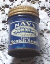 Navy Sweet Snuff Container