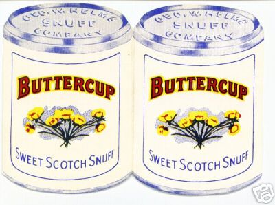 Helme Buttercup Snuff advertising needle packet